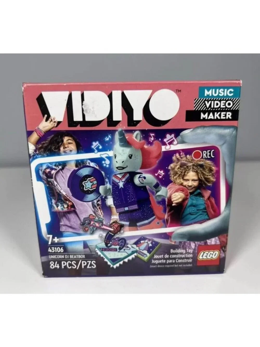 LEGO Unicorn DJ BeatBox VIDIYO (43106) Music Video Maker, 84 Pieces. New and sea